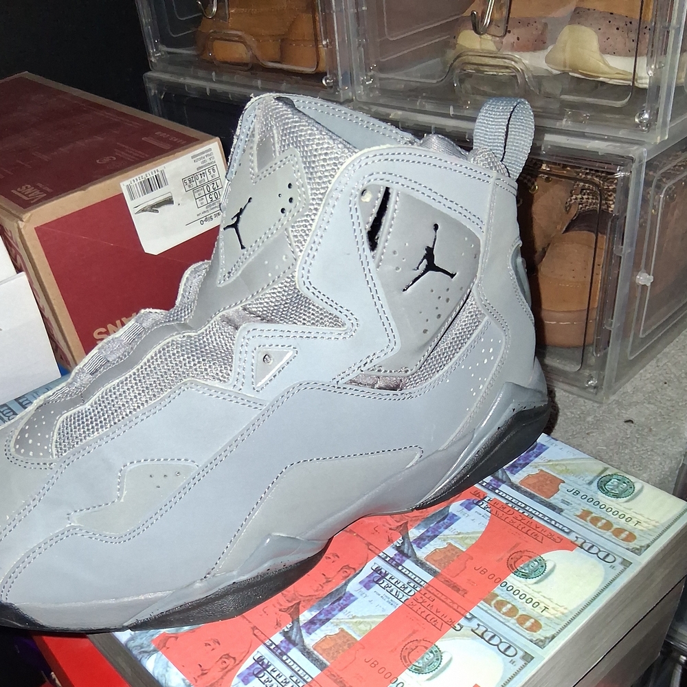 Gray Jordan High-Top Sneakers with Black Logo Only Worn Couple Times